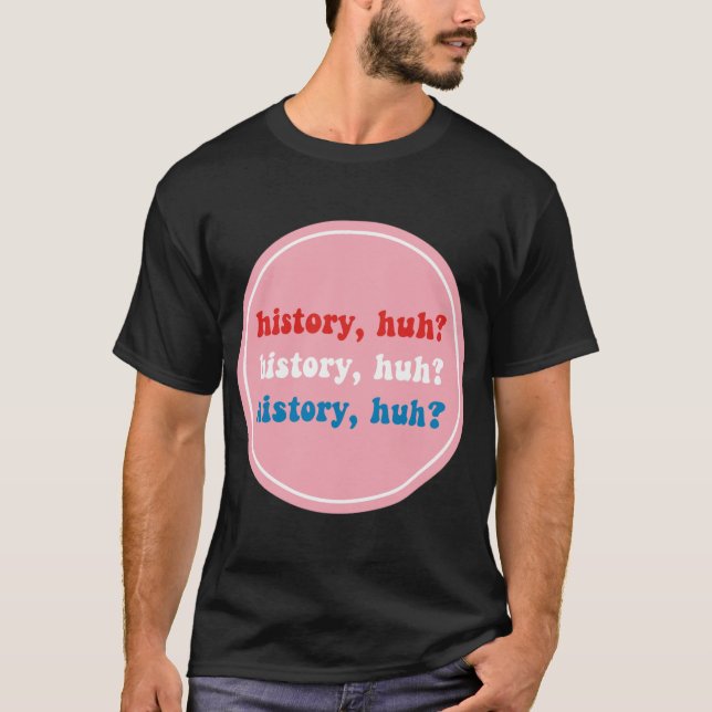 T-shirt Rouge, Blanc, _amp_ Royal Blue History, Huh Design (Devant)