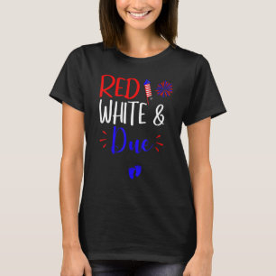 T-shirt Rouge Blanc Et 4 juillet Grossesse