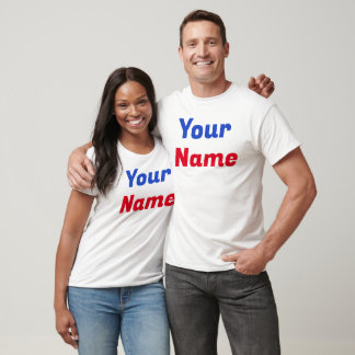 T-shirt Rouge, blanc et bleu PERSONNALISABLE