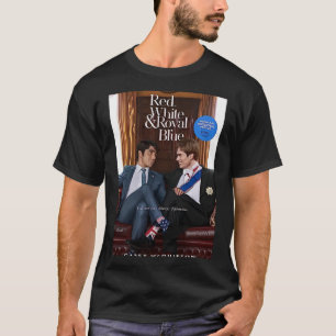 T-shirt rouge blanc et bleu royal