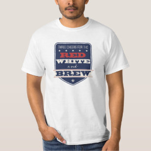 T-shirt Rouge blanc et brasser patriotique   4 juillet