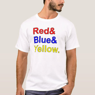T-shirt Rouge Bleu Jaune   Couleurs Primaires