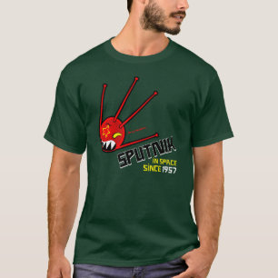 T-shirt rouge classique d'obscurité de spoutnik