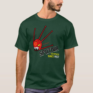 T-shirt rouge classique d'obscurité de spoutnik