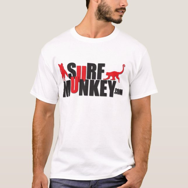 T-shirt Rouge - conception #2 de panneau-réclame de Munkey (Devant)
