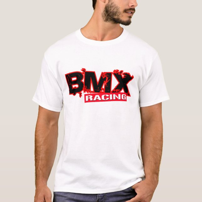T-SHIRT ROUGE DE EMBALLAGE DE BMX (Devant)