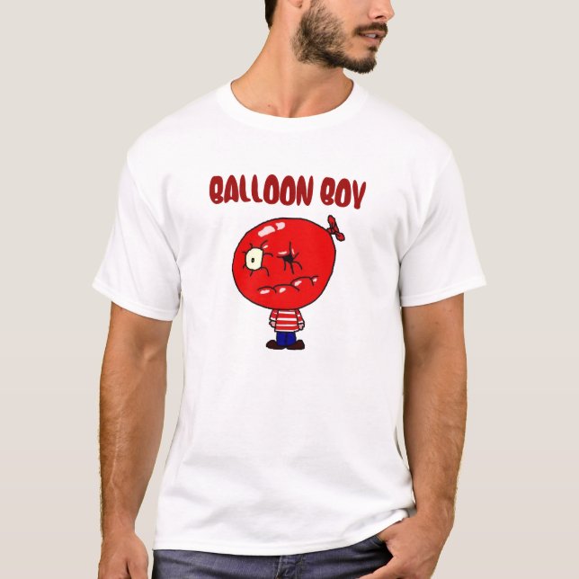 T-shirt Rouge de garçon de ballon (Devant)
