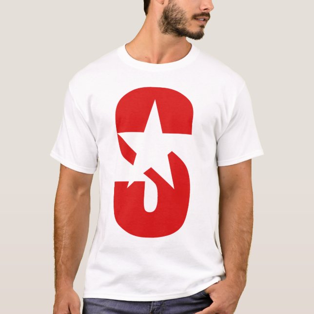 T-shirt Rouge de logo d'étoile de SSR (Devant)