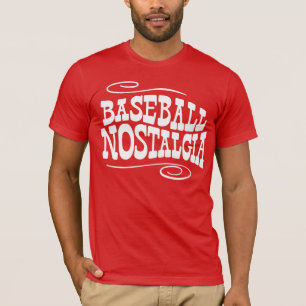 T-shirt Rouge de nostalgie de base-ball