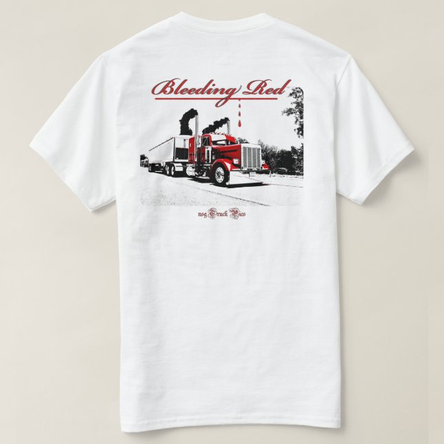 T-shirt Rouge de saignée (avant de logo) (Design dos)