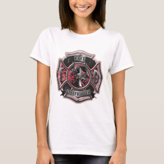T-shirt Rouge de sapeur-pompier d'EMT