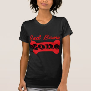 T-shirt rouge de zone d'os