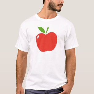 T-shirt rouge délicieux doux de pomme