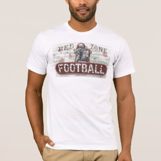 T-shirt rouge du football de zone