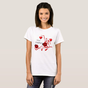 T-shirt Rouge et Blanc Amour Coccinelles Bella Mode Chemis