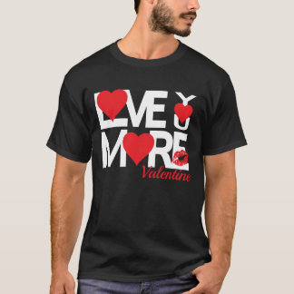 T-shirt Rouge et blanc Vous aimer Plus Noir