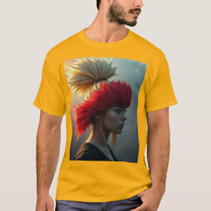 T-shirt Rouge et blonde
