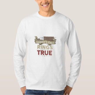 T-shirt Rouge et Brown "anneaux vrai"