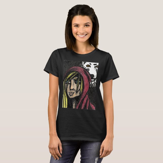 T-shirt Rouge et le loup T-shirt2 (Devant entier)