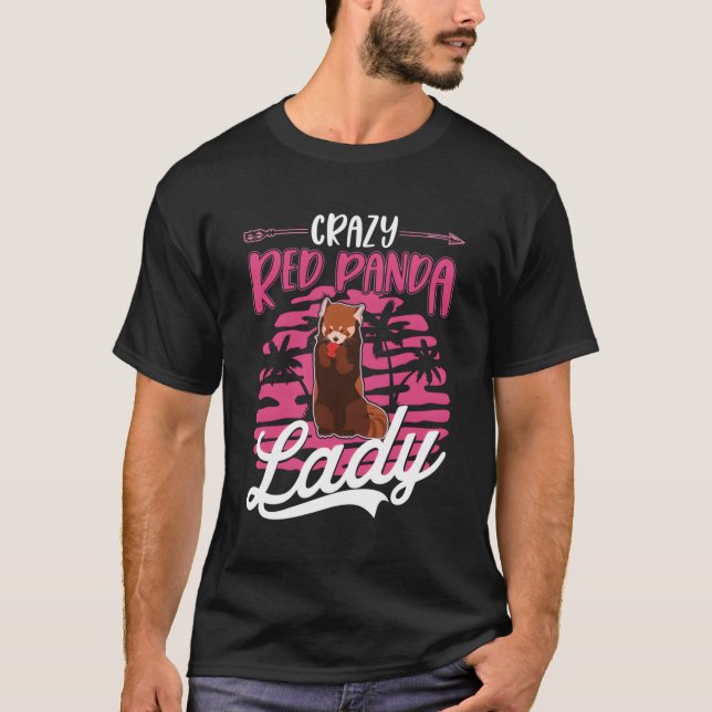 T-shirt Rouge fou Panda Lady Red Panda (Devant)