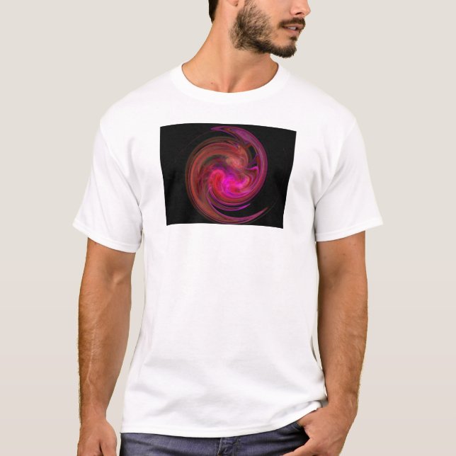 T-SHIRT ROUGE FUCHSIA LUMINEUX VORTEX (Devant)