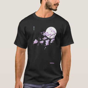 T-shirt Rouge japonais Sakura Cherry Fleur rose