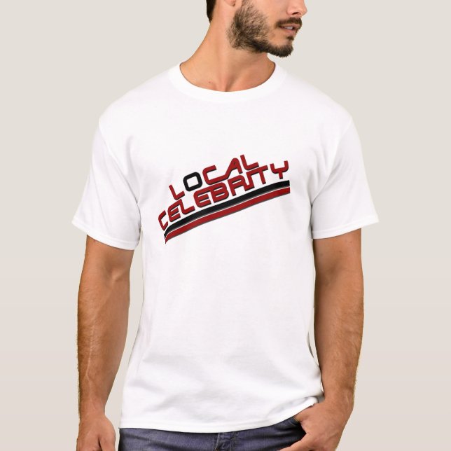 T-shirt Rouge local de célébrité (Devant)