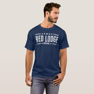 T-shirt ROUGE LODGE MONTANA Étoiles & rayures