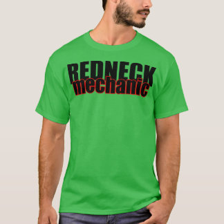 T-shirt Rouge mécanique à col roux