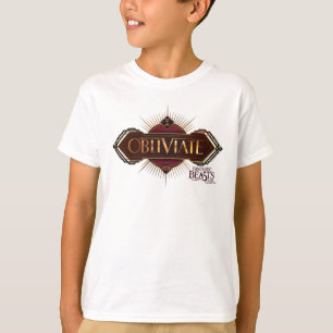 T-shirt Rouge & Or Art Déco Obliviate Spell Graphisme