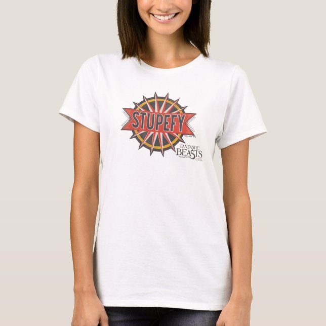 T-shirt Rouge & Or Stupefy Spell Graphic (Devant)