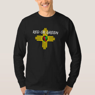 T-shirt Rouge ou vert Chili Noël Hatch Nouveau Mexique Zia