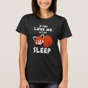 T-shirt Rouge Panda I Sleep Pandabear Pajamas Panda Rouge 