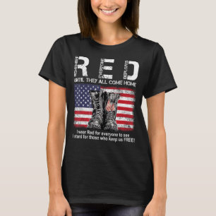 T-shirt ROUGE Rappelez-Vous Tous Déployés Jusqu'À Ce Qu'Il