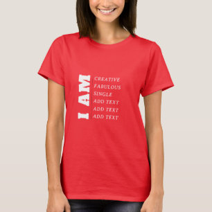 T-shirt rouge simple qualités de personnalité pers