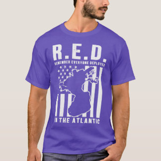 T-shirt ROUGE Souvenez-vous de tous ceux qui ont été déplo