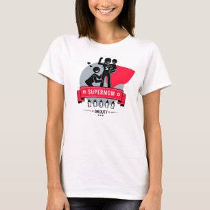 T-shirt rouge Super Maman