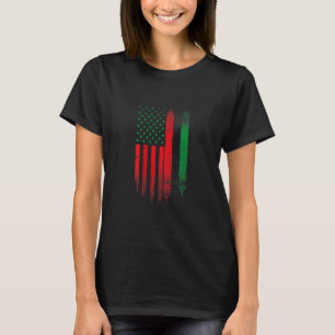 T-shirt Rouge Vert Noir Histoire Américaine