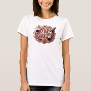 T-shirt Rouge vif WINE GUÉrit TOUT Impression