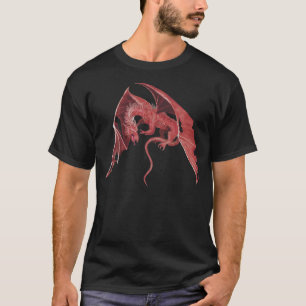 T-shirt rouge volant de dragon