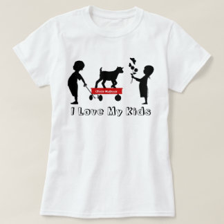 T-shirt Rouge Wagon Cute Chèvre Silhouette Totes MaChèvres