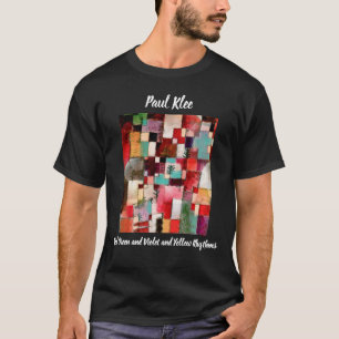 T-shirt Rouges vert et violet et rythmes jaunes Paul Klee