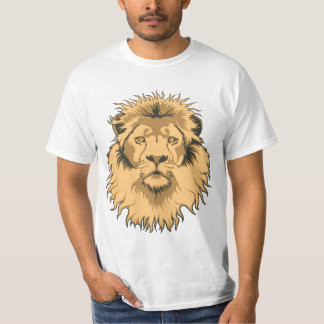 T-shirt rouillé de valeur de tête de lion