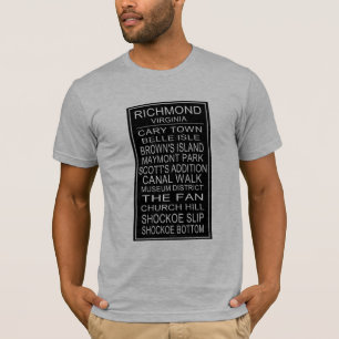 T-shirt Rouleau d'autobus de Richmond Virginia