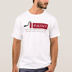 T-shirt Rouleau de peinture rouge, Peintre & Décorateur Ad