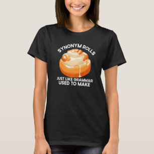 T-shirt Rouleaux de synonymes comme la grammaire utilisée