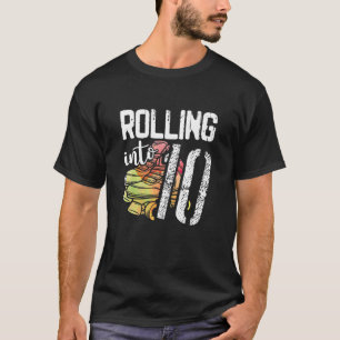 T-shirt Roulement Dans 10 Roller Patinage Fille 10E Bir