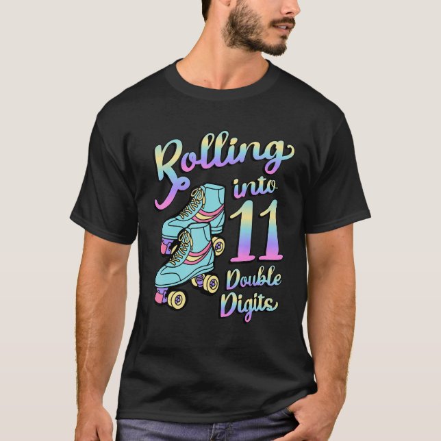 T-shirt Roulement En 11 Double Chiffres Roller Skaters 11è (Devant)