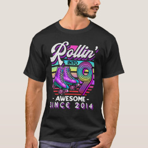 T-shirt Rouler en 9 Super 2014 Roller Skating 9th Birt