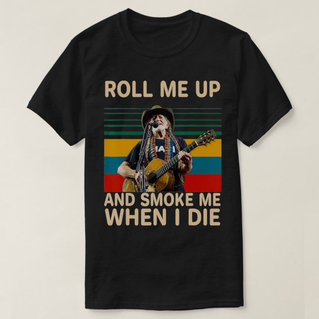 T-shirt Roulez Mes Moutons Et Fumez Mes Quand Je Meure (Design devant)